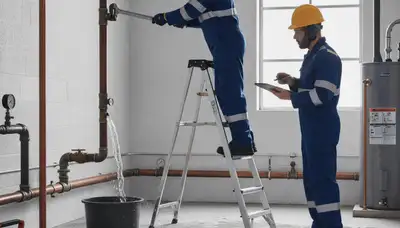 Emergency plumber in Peoria, IL repairing a home leak for fast residential plumbing service