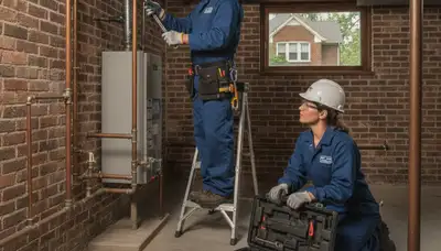 Plumber repairing a sink in Peoria, IL for plumbing repair service
