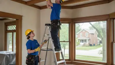 Plumber repairing a residential pipe in Peoria, IL for fast plumbing service