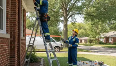 Plumber repairing a plumbing fixture in Peoria, IL for fast local plumbing repair service