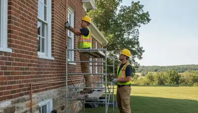 Peoria, IL plumber repairing a residential plumbing system for fast leak and pipe repair services