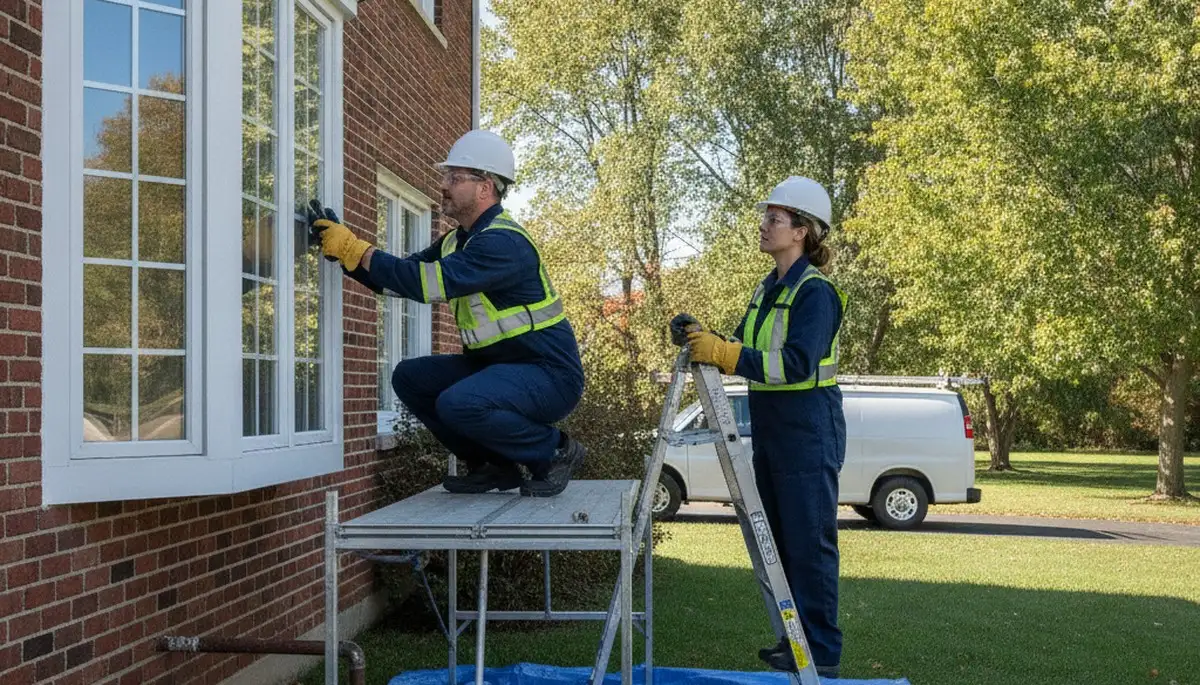 Peoria, IL plumber repairing residential plumbing for a local plumbing service job