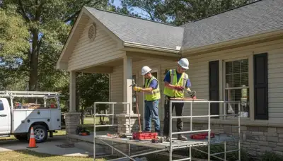 Plumber repairing a leak in Peoria, IL for residential plumbing service