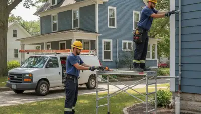 Plumber repairing a pipe in Peoria, IL for reliable plumbing repair services