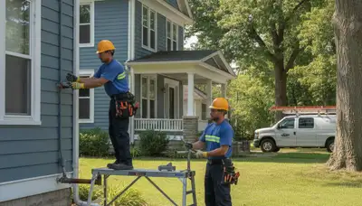 Professional plumber repairing a pipe in Peoria, IL for residential plumbing service
