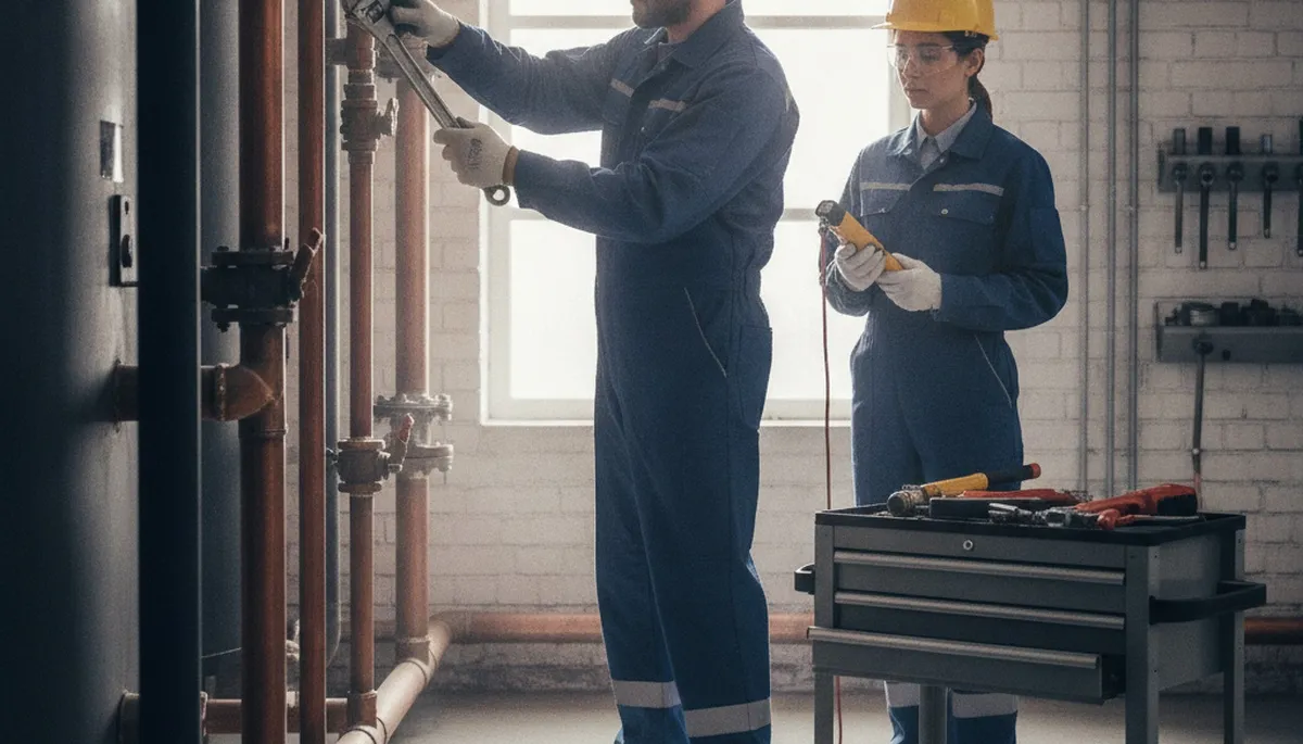 Peoria, IL plumber repairing a home pipe for fast plumbing repair service
