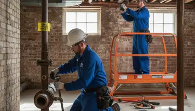 Plumber repairing a pipe in Peoria, IL for reliable plumbing repair services