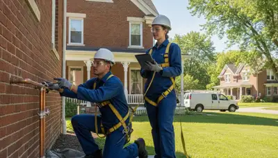 Peoria, IL plumber repairing a residential plumbing issue for local plumbing repair service