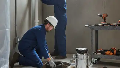 Sump pump installation by Peoria, IL plumbers to protect homes from basement flooding