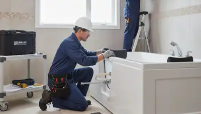 Walk-in tub installation by Peoria, IL plumbers for safer home bathing