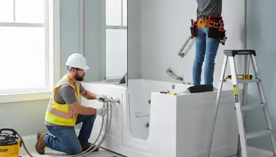 Walk in tub installation for safer bathing in Peoria, IL homes by On Call Plumbers
